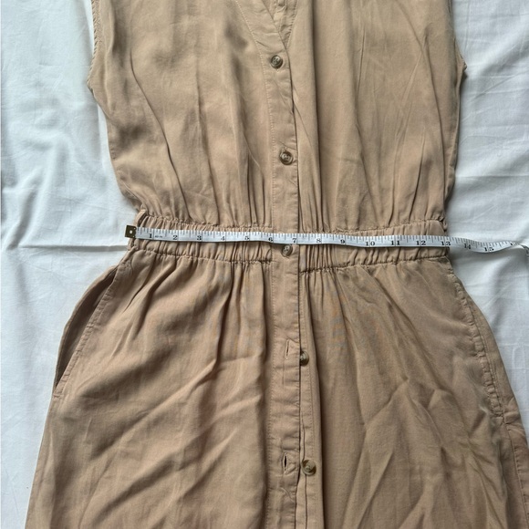 Thread + Supply Tan Button Up Dress - Small - Neutral/Minimalist - - Picture 9 of 12